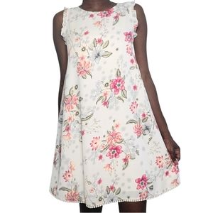 Everleigh Cream Floral Print Shift Dress